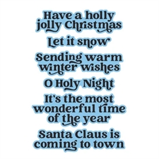 Simon Hurley by Spellbinders BetterPress Plate & Die - Wonderful Winter Sentiments